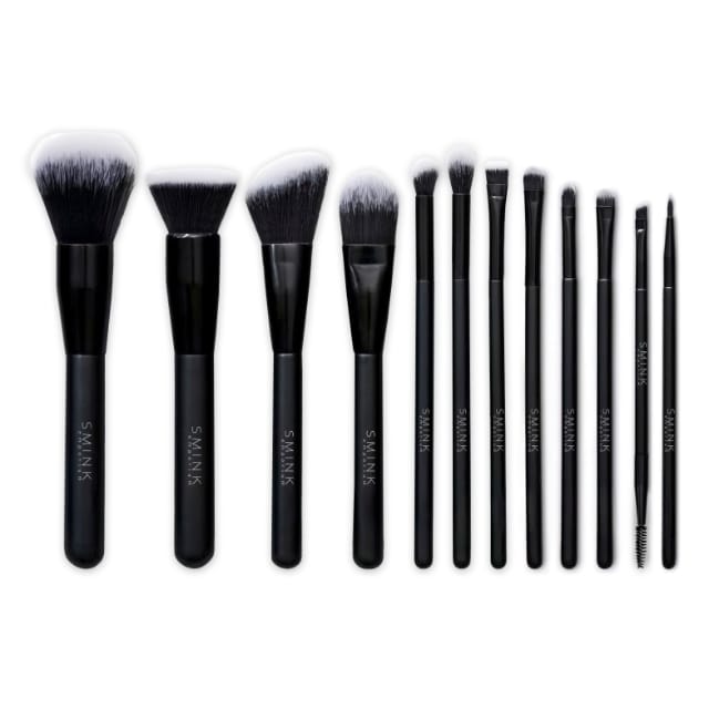 SMINK 12 Piece Makeup Brush Set with face and eye brushes
